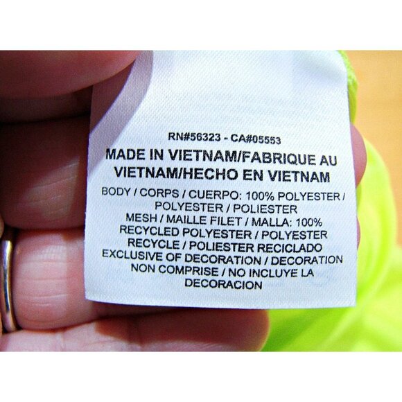 Nike Womens Neon Yellow Dri-Fit Short Sleeve Activewear Pullover T-Shirt Size S - Picture 7 of 9